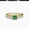 Solitaire Gold Engagement with 0.5ct Princess Cut Emerald - 01SG07E